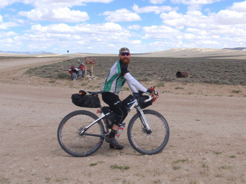 Tour Divide Rider on Fixed Gear Bike.